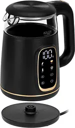 Електрочайник Adler AD 1305 black gold 1850-2200Вт/1.7л/скло/встановлення температури/(AD1305BG)