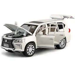 Колекційна металева модель позашляховика АвтоЕксперт Lexus LX570 з інерцією, світлом та звуком 1:24 - мініатюра 4