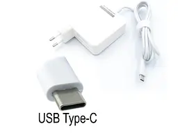 Блок живлення для Apple, Asus, HP, Dell, Lenovo, Samsung, Xiaomi Type-C (USB-C) 65W (5V, 9V, 12V, 15V, 18V, 20V) 3.25A Max. Квадратний Білий. - мініатюра 2