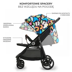 Прогулянкова коляска Kinderkraft Grande Plus Happy Shapes - мініатюра 4