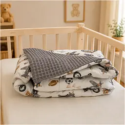 Плед дитячий MirSon Silky Waffle Retro Boys' World 60х80 см (2200013893165) - мініатюра 3