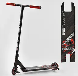 Самокат трюковий Best Scooter 71х13х93 см Чорно-червоний 000231440 - мініатюра 3