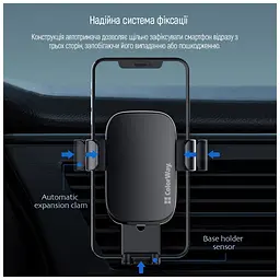 Універсальний автотримач ColorWay Metallic Gravity Holder 3 Black (CW-CHG14-BK) - мініатюра 5