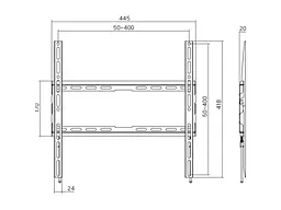 Настінне кріплення AGN 70-440F 32-70 Black (70-440F) - мініатюра 4