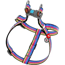 Шлея для собак Waudog Nylon Лінія 1, анатомічна, з QR паспортом, 60-90х2,5 см, різнокольорова (5056) - мініатюра 2