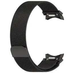 Браслет Milanese Button для Samsung Galaxy Watch 5 - чорний ширина кріплення 20мм металевий Watchbands (W42-6WB17336161) - мініатюра 3