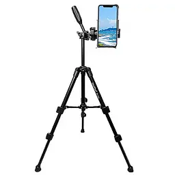 Штатив NeePho NP-3180 для зйомки 50-136см з тримачем Black - мініатюра 3