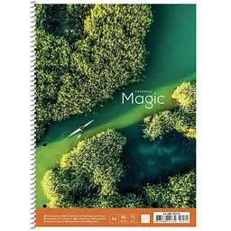 Коледж-блок A4+ 80арк. кліт. мат. лам..,Уф-лак A4-080-6521K/Школярик/(4)(36) - мініатюра 2