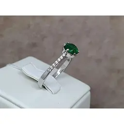 Срібне кільце TOP Silver з фіанітом. 9510168З 17,5 - мініатюра 3
