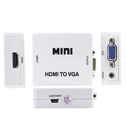 Адаптер HDMI to VGA (перехідник, конвертер, 720p/1080p) перехідник, конвертер - мініатюра 6