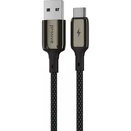 Кабель Proove Dense Metal USB-A to USB-С 1m Black (CCDM20001201) [133338] - мініатюра 2