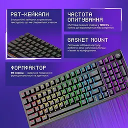 Клавіатура Proove Gaming Slicker Pro (Ukraine Layout) White Purple (WKSLP0022417) - мініатюра 3