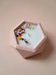Свічка ручної роботи Svich Shop персиковий колір - мініатюра 2