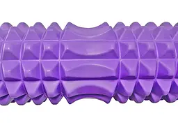 Масажний ролик EasyFit Grid Roller 45 см v.2.2 Фіолетовий - мініатюра 3