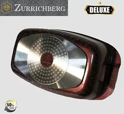 Гусятниця Zurrichberg ZBP-7102 з мармуровим покриттям з кришкою 32 см 5.6 л Бордо - мініатюра 3