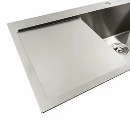 Кухонна мийка нержавійка 78x48 R Platinum Handmade (два отвори, круглий сифон 3,0/0,8), Нержавіюча сталь - мініатюра 6