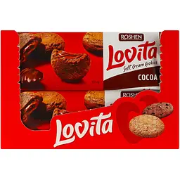 Печиво Roshen Lovita Soft Cream Cookies Cocoa 127 г (942828) - мініатюра 3