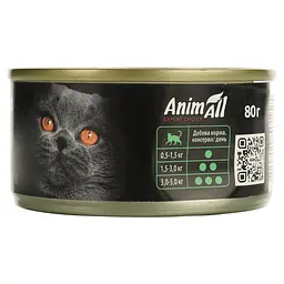  Вологий корм для котів AnimAll ніжний мус із кроля 80 г - мініатюра 2