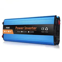 Інвертор KME 2600W 12-220V. Чистий правильний синус. Перетворювач напруги 12V в 220V. З цифровим дисплеєм