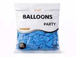 Повітряні надувні кульки HTOP Balloons Party 12 дюймів 100 шт. яскраві товари аксесуари для свята Блакитний - мініатюра 2