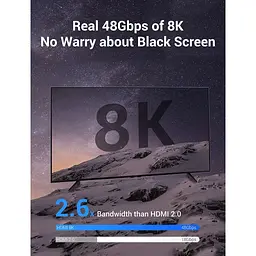 Кабель мультимедійний HDMI M to HDMI M 1.0m 8K60Hz cotton braided blue Vention (ALGLF) - мініатюра 6