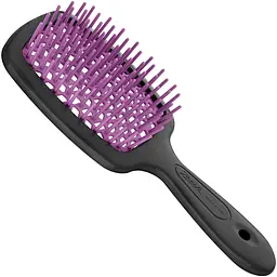 Щітка для волосся Janeke Small Superbrush, 17,5х7 см, чорна з фуксією