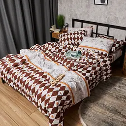 Комплект постільної білизни Moon&Star Бязь Gold Люкс Heart Patch King Size 220x240 наволочки 4х70х70 - мініатюра 5