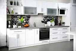 Кухонний фартух Happy Pocket самоклеючий Бамбук і Чорні камені наклейка ПВХ Азія іеогліфи 60х200 см Z180352 - мініатюра 5