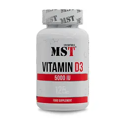 MST Вітамін Д3 Vitamin D3 5000 IU 125 мкг - 120 софтгель