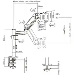 Кронштейн Gembird для моніторів 17"-32" MA-DA1P-01 - мініатюра 2