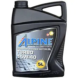 Олива моторна Alpine Turbo 15W-40 API CI-4/SL E7/E5/E3/B4/A3 MB-228.3 MAN M3275-1 5 л (23480)