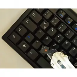 Наклейка на клавіатуру BestKey непрозора чорна, 68, помаранчевий (BK13ORA/024) - мініатюра 2