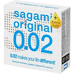 Презерватив Sagami Original 0.02 Extra Lubricated 1 шт. - мініатюра 2