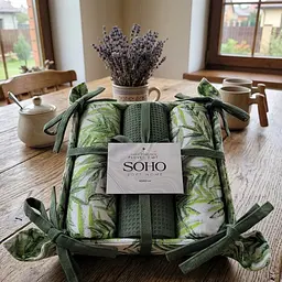 Набір рушників кухонних бавовна 100% SOHO Flower 40х60 см 3 шт (BS 45539H) - мініатюра 2