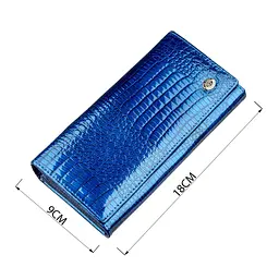 Жіночий лаковий гаманець ST Leather 18901 синій - мініатюра 3