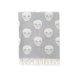 Рушник Lotus Home Pestemal - Skull 90x160 grey сірий - мініатюра 3