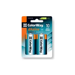 Батарейка ColorWay D LR20 Alkaline Power * 2 (CW-BALR20-2BL) - мініатюра 2