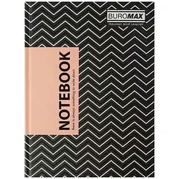Записна книжка Buromax А5 96арк. INSOLITO клітинка тверда картонна обкладинка персикова