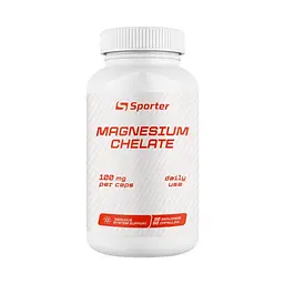 Хелат магнію Sporter Magnesium Chelate, 90 капсул для підтримки кісток та суглобів