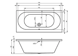 Ванна акрилова Rho Carolna 170x80 BB5300500000000 - мініатюра 2