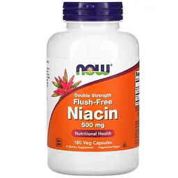 Ніацин без Промивання (Вітамін В-3) Niacin Flush-Free 500 мг - 180 вег. капсул