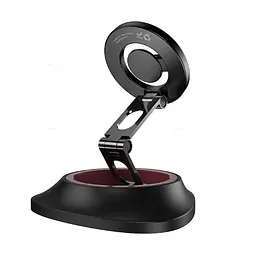 Холдер Hoco H90 Tower folding ring magnetic car holderdashboard Чорний - мініатюра 2