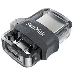 USB флеш накопичувач SanDisk 64GB Ultra Dual Black USB 3.0 OTG (SDDD3-064G-G46) - мініатюра 4