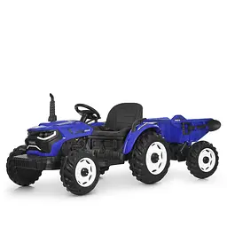Трактор M 6260EBLR-4(24V) радіок.2.4G, з прич. 1 акум24V7AH, 2мотори95W, муз, св., MP3, USB, BT, TF, EVA, синій