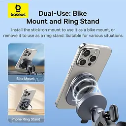 Мото-вело тримач Baseus PrimeTrip Series Stick-on Type Bike Phone Mount чорний C40569001121-00 - мініатюра 8