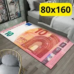 Стильний та зносостійкий килим для дому та офісу "10 EURO" 80х160 KT7001746