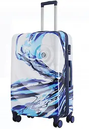 Валіза Semi Line 28 (L) White/Blue Print (T5653-3) (DAS302331)