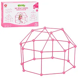 Дитячий конструктор-намет 3D Tent Series 137-1(Pink) 68 деталей, каркасний