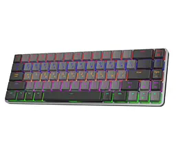 Клавіатура ігрова бездротова механічна GamePro MK-122R 2.4G Wireless Red Swich Low Profile Dark Gray - мініатюра 2