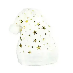 Шапка новорічна "Санта-Клауса" Bambi 6241-22(Gold) блискуча